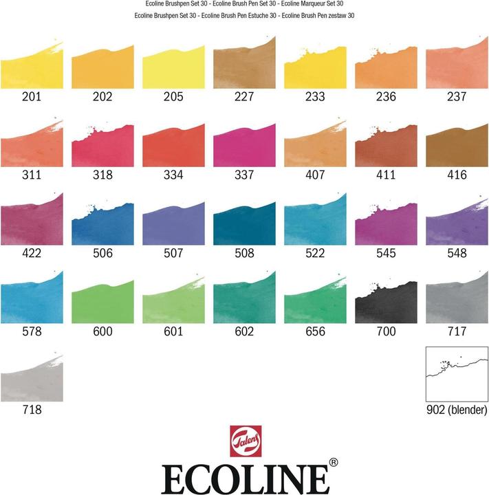 Produktbild Talens Ecoline (Mehrfarbig, 30 x)