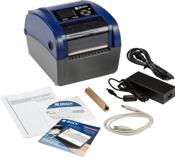 Actual product image Brady BBP12-SPS-EU, thermal transfer printer, max. width 118mm, 300 dpi, serial, USB, LAN, with roll