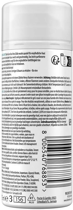 Valori nutrizionali e ingredienti Gillette Satin Care Sensitiv (75 ml, Gel da barba)