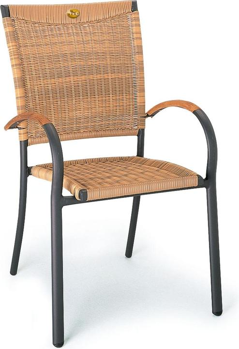 Best Romantica natural aluminium stacking chair