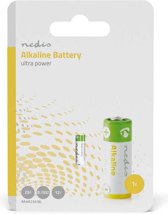 Produktbild Nedis Alkaline Batterie 23A | 12 V DC | 1-Blister | 8LR932 | Gelb / Grün (1 Stk., A23)