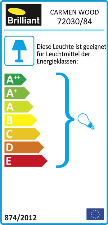 Energie-Label Brilliant Carmen Wood (GU10)