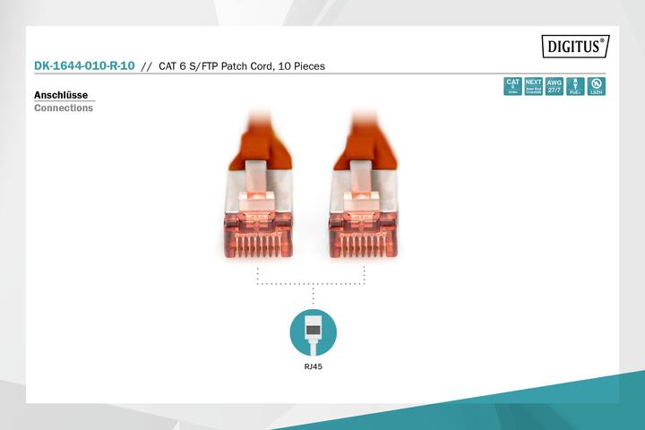 Produktbild Digitus Netzwerkkabel (S/FTP, CAT6, 1 m)