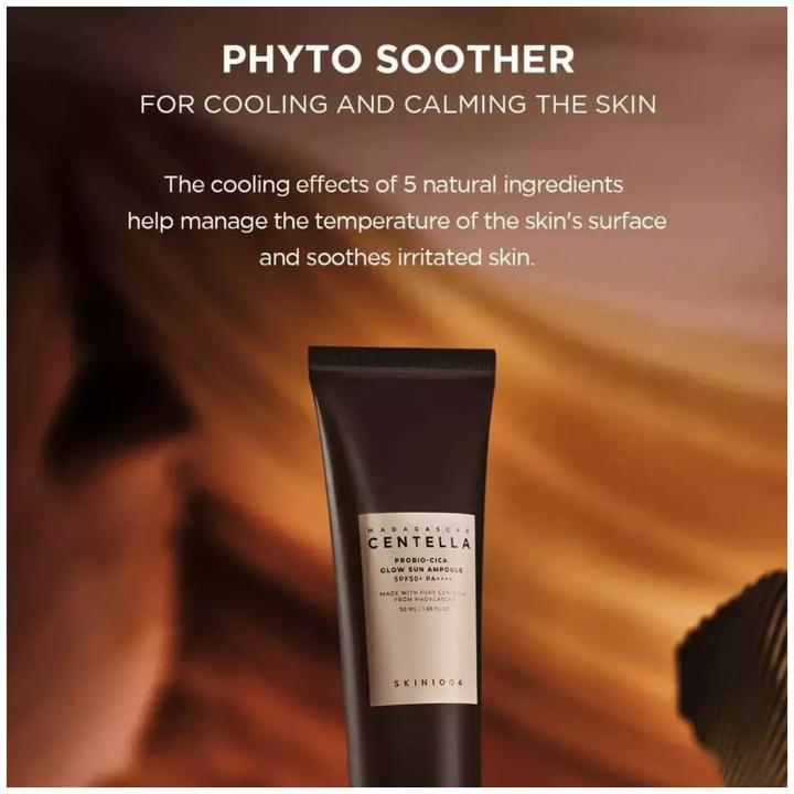 Actual product image Skin1004 Probio-cica Glow Sun Ampoule (Suntan cream, SPF 50+, 50 ml)
