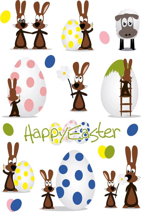 HERMA Sticker Ostern (3 x, 9 x 16 cm)