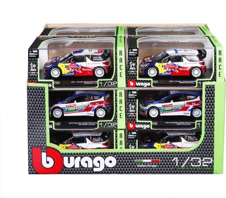 Actual product image Bburago 1:32 Rally car, assorted.