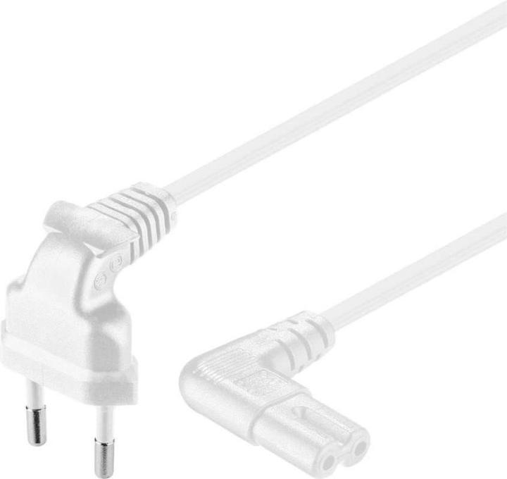Immagine prodotto Goobay Cavo di connessione Euro angolato alle due estremità, 1 m, bianco (1 m)