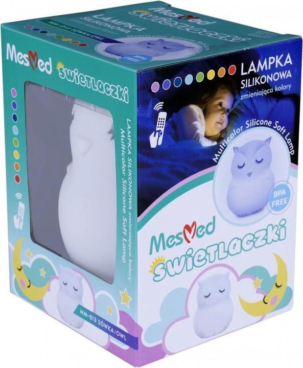 Produktbild MesMed Changing color silicone lamp with Bluetooth speaker Fluorescent Owl HU HU
