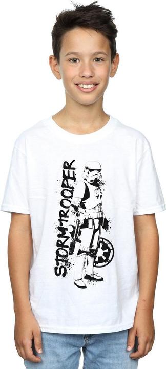 Immagine prodotto Star Wars The Mandalorian Splat Stormtrooper Maglietta Ragazzi (152, 158)