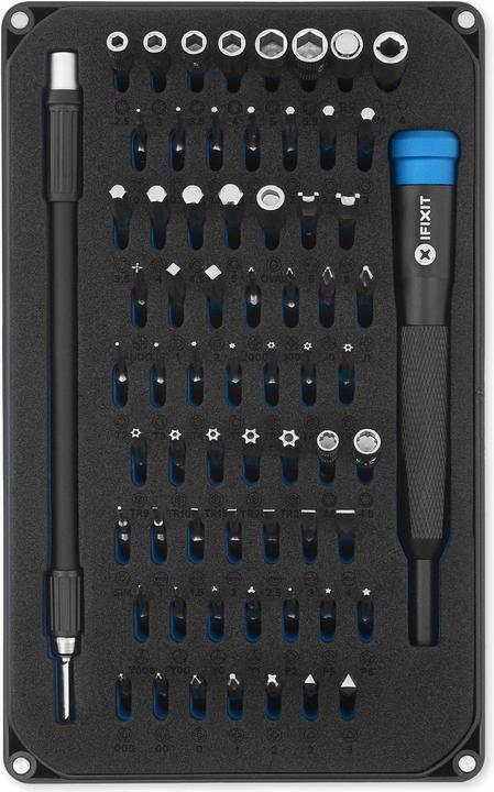 Produktbild iFixit Mako Precision Bit Set (1, 2, T TR 10, TR8, T TR 15, T TR 20, T TR 25, J 00, Y0, J 000, J 1, 1mm, J 0, PH0000, Y 00, Y 000, P6, Y 1, 0.7 mm, TR9, TR7, TR6, 4 mm, 2 mm, PH1, 5 mm, PH2, 4.5 mm, 1.3 mm, T3, 0.9 mm, 3.5 mm, T2, PH00, T5, P2, T4, 2.5 mm, 5.5 mm, PH0, 3 mm, P5, 1.5mm)