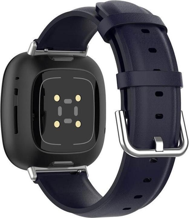 Actual product image Cover-Discount Fitbit Versa / Sense - Leather bracelet dark blue (Faux leather, Versa 3, Sense)