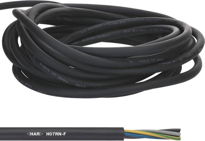 Actual product image Lapp 10 metres 1600120 H07RN-F 3x6 mm² flexible rubber cable with protective conductor I UV-resistant (10 m)