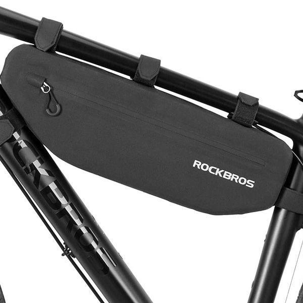 Rockbros AS-043 bicycle bag with Velcro 3l - black (3 l, Rahmentasche)