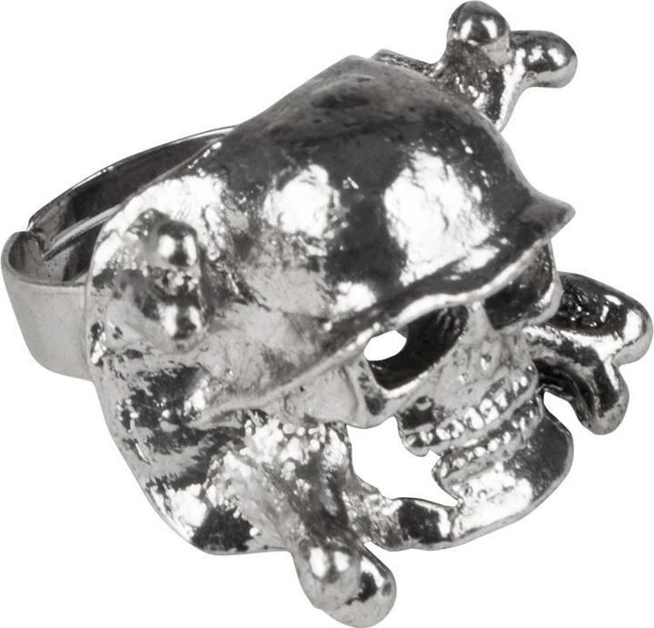 Actual product image Boland Skull ring, silver, adjustable