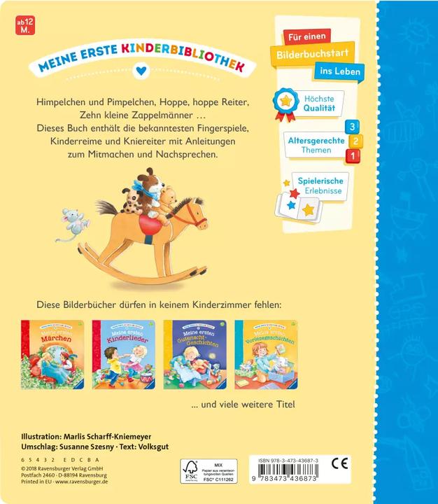 Actual product image Ravensburger My first finger games and nursery rhymes (German)