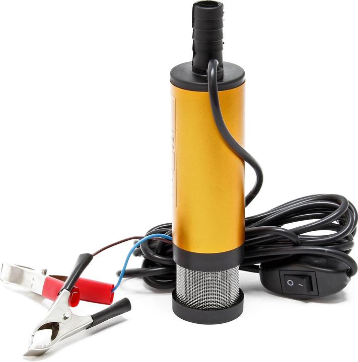 Actual product image Wiltec Mini Submersible Pump with Intake Grille 12l/min and 8700rpm for Water and Diesel