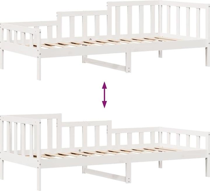 Immagine prodotto VidaXL Letto da giorno Letto per ospiti Divano letto Divano letto cassetti 90x190cm in legno massiccio (90 x 190 cm)