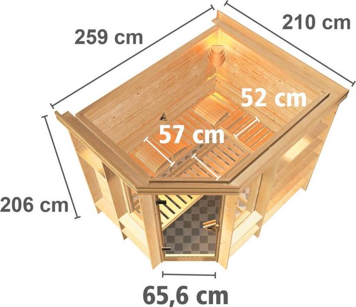 Image du produit Karibu Riona avec couronne de toit (Sans four)