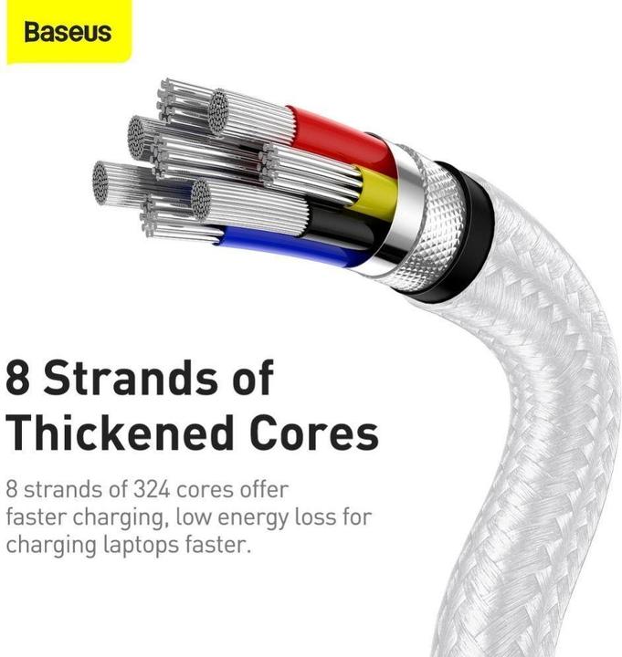 Actual product image Baseus USB C – USB C (1 m, USB 2.0, 100 W)