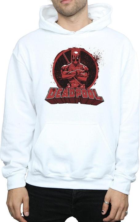 Actual product image Mens Deadpool Crossed Arms Logo Hoodie (M)