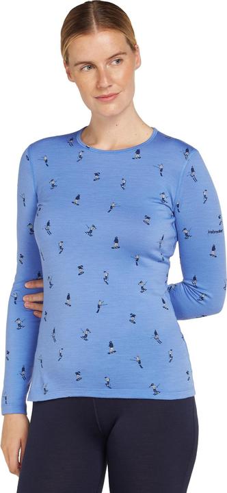 Icebreaker Women's Merino 200 Oasis L/S Crewe Ski Day (S)
