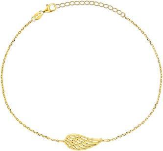 Brilio Silver - Delicate gold-plated angel wing bracelet BRC129Y