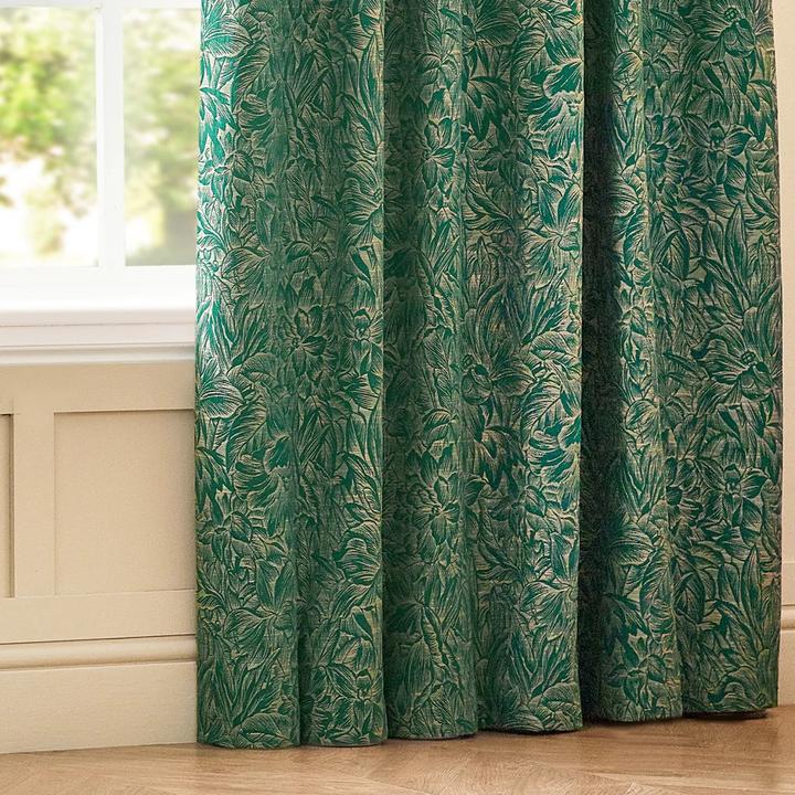 Actual product image Wylder Nature Grantley Jacquard Pencil Pleat Curtains (168 x 137 cm)