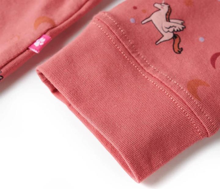 Produktbild VidaXL Kinderpyjama mit Langen Ärmeln Altrosa 92,Material: 95 (92)