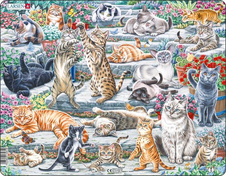 Produktbild Larsen Puzzle - Süsse Katzen verschiedener Rassen und Grössen (45 Teile)