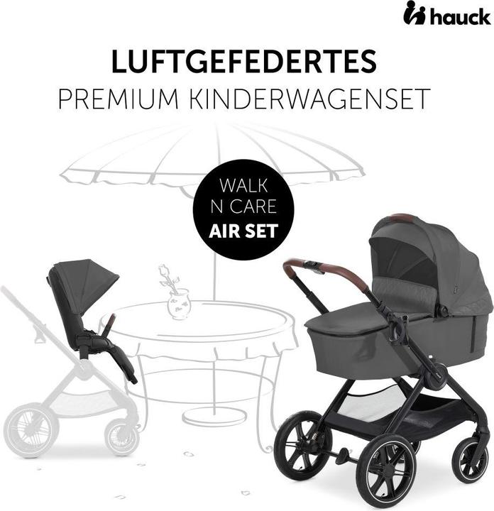 Actual product image Hauck 4in1 pushchair set Walk N Care Air Trio pushchair 3 in 1