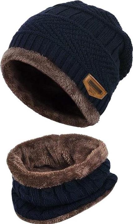Image du produit Out of the blue Bonnet chaud pour enfants Bonnet avec écharpe