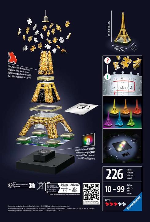 Immagine prodotto Ravensburger La Torre Eiffel di notte (216 pezzi)