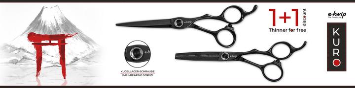 Image du produit E-kwip Kuro SET 6" Ciseaux à cheveux & Mod. (15.24 cm)