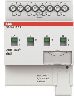 Immagine prodotto ABB Attuatore interruttore 4gang, 16A, carico C SA/S4.16.5.2 (Attuatore dell'interruttore)