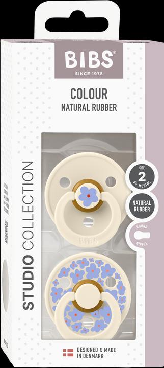 Bibs Sucette Studio Colour 2 PACK Latex Round 6-12m Jasmine Sage Mix (2 x, 6 - 12 M.)