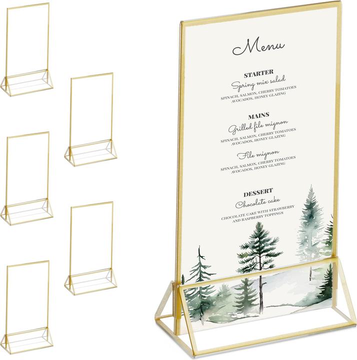 Image du produit Relaxdays 6x présentoirs de table (A6)