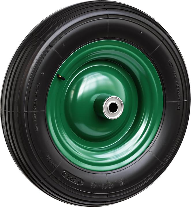 Produktbild Wiltec Rad Reifen 3.50-8 120kg Winkelventil Luftreifen Felge Ersatzrad Sackkarre
