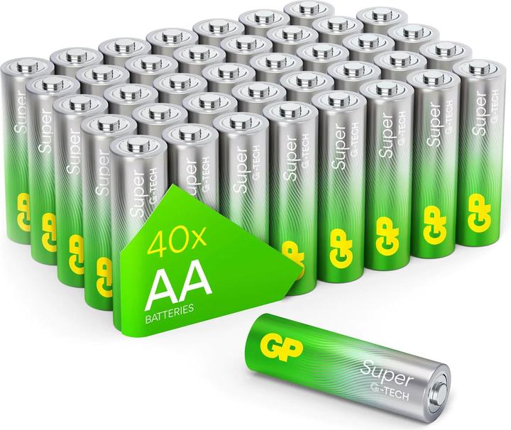 Produktbild GP Batteries 1x40 GP Super Alkaline AA Mignon Batterien PET Box (40 Stk., AA)