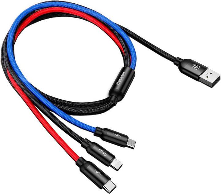Image du produit Baseus Trois couleurs primaires 3 en 1 (1.20 m, USB 2.0)