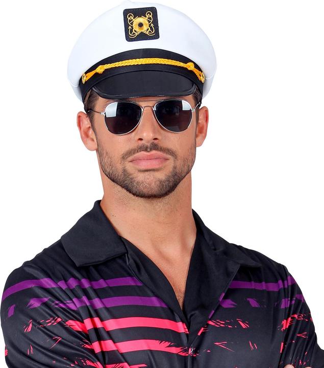 Actual product image Magni Widmann 51955 - Hat captain, cap captain, sailor, navy, sailor, theme party, carnival