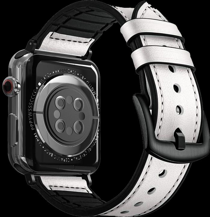 Image du produit Porodo Silicone Watch Band for Apple Watch 44mm / 45mm - Blanc (45 mm, 44 mm, Silicone)