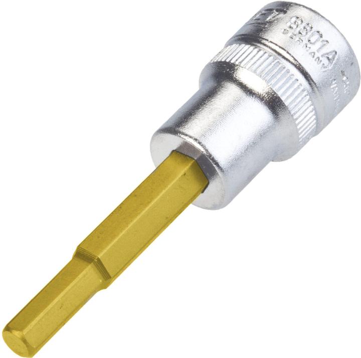 Actual product image HAZET Screwdriver socket 8801A-3/16 ∙ Square, hollow 10 mm (3/8 inch) ∙ Inside hexagon profile ∙ 3⁄… (3/16")