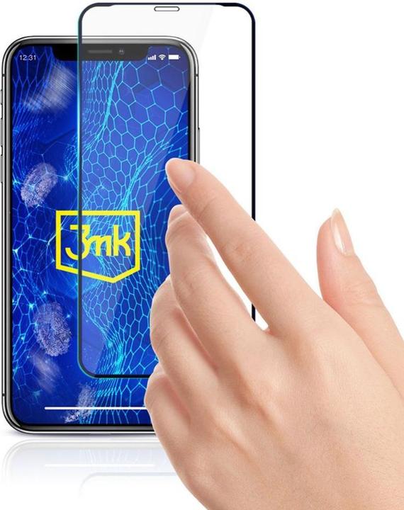 Actual product image 3MK HardGlass Max Lite for iPhone X black frame (1 Piece, Apple iPhone X)
