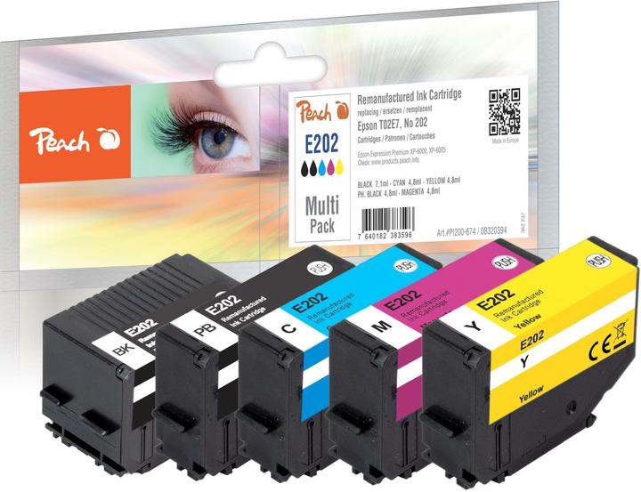 Peach No. 202, PEA, Multi-Pack, T02E7, REM, FW (M, BK, Y, C)