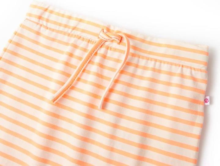 Image du produit VidaXL Jupe pour enfant à rayures droite orange fluo 116,Matière : 95 (116)