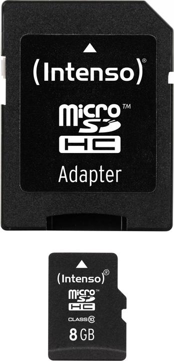 Produktbild Intenso microSD Class 10 (8 GB, microSDHC, U1)