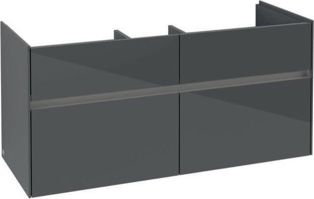 Produktbild Villeroy & Boch V&B Waschtischunterschrank COLLARO 1154x546x444mm m LED Bel Glossy Grey (115.5 x 44.5 x 54.5 cm)