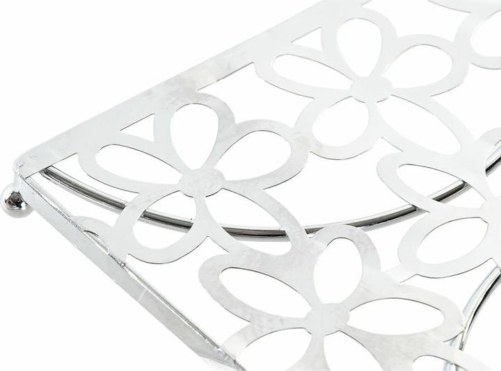 Produktbild DKD Home Decor Untersetzer Silberfarben Metall Kunststoff 18 x 18 x 1,5 cm