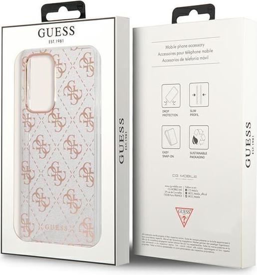 Image du produit Guess GUHCA53PCU4GLPI A53 5G A536 różowy/pink étui rigide 4G paillettes (Samsung Galaxy A53 5G)