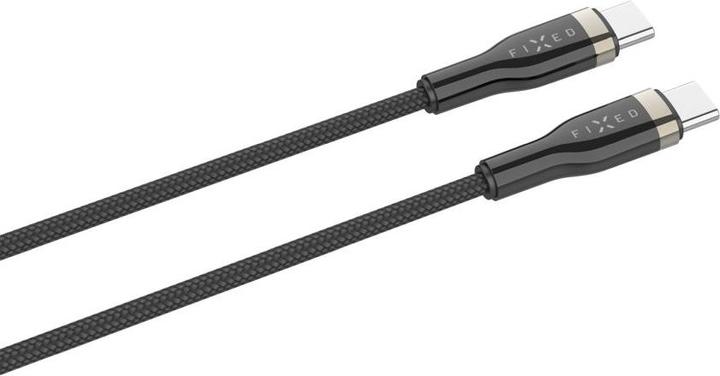 Actual product image Fixed Braided Cable USB-C/USB-C, 0,5m, 100W, black (0.50 m)